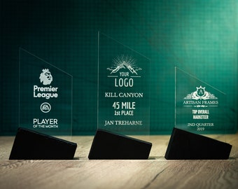 Personalised Trophy Slate Pinnacle Award Personalized Bespoke Design Custom Modern Plaque Sport Running Unique Small Medium Large Customize