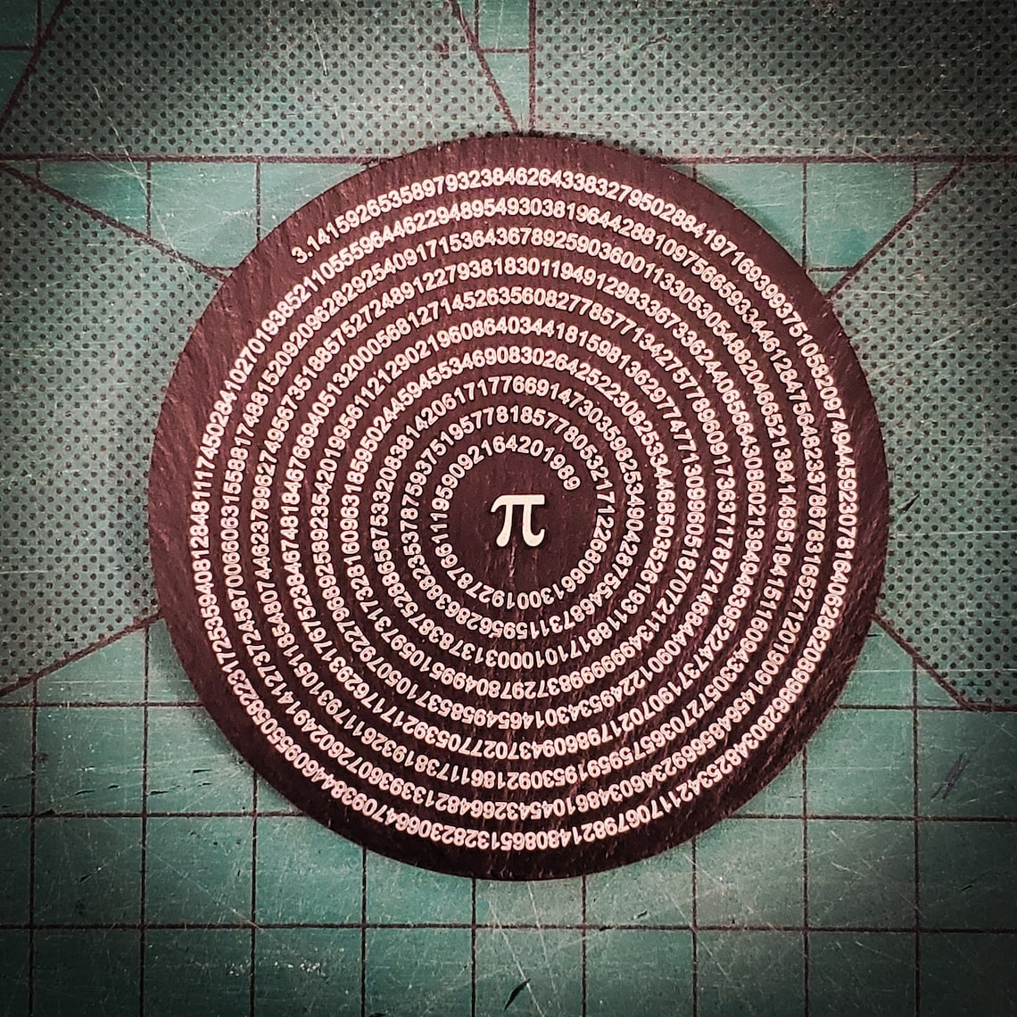 Welsh Slate Pi to 1000 Decimal Places Coaster Unique Gift Etsy