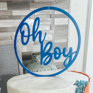 Laser SVG-BESTAND | Oh jongen taarttopper | Babyjongen| Babyshower | Cake Topper SVG-bestand