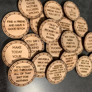 Wooden Bag of Fucks Tokens (for Couples) — Three Turtles Designs