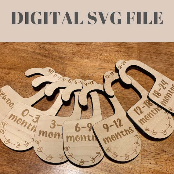 Download Newborn Closet Divider SVG files Set of 7 Baby Clothing | Etsy