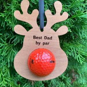 Reindeer Golf Ball Ornament SVG file | Laser Cut File | Glowforge SVG | Aeon laser | Best Dad by par