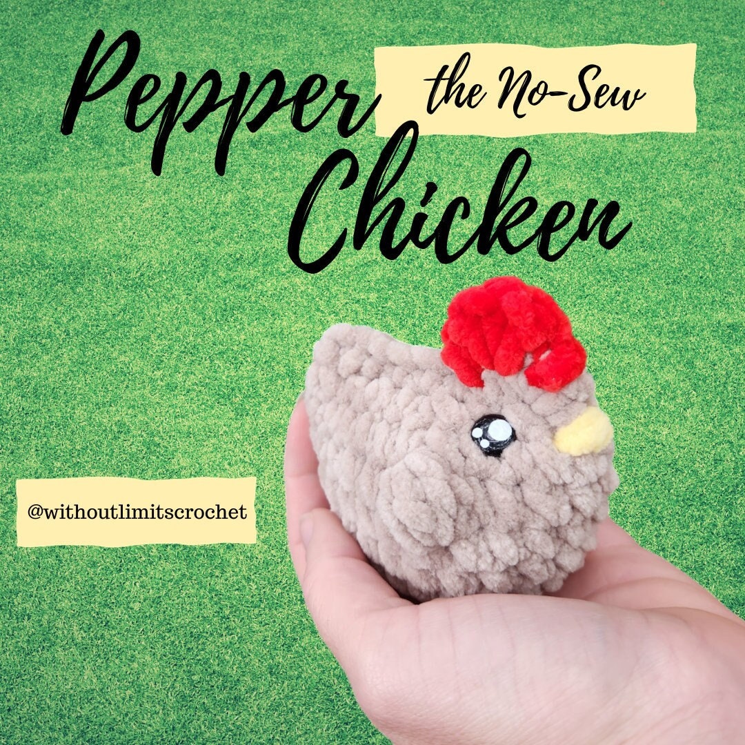 Pepper the Nosew Chicken Crochet Pattern Etsy