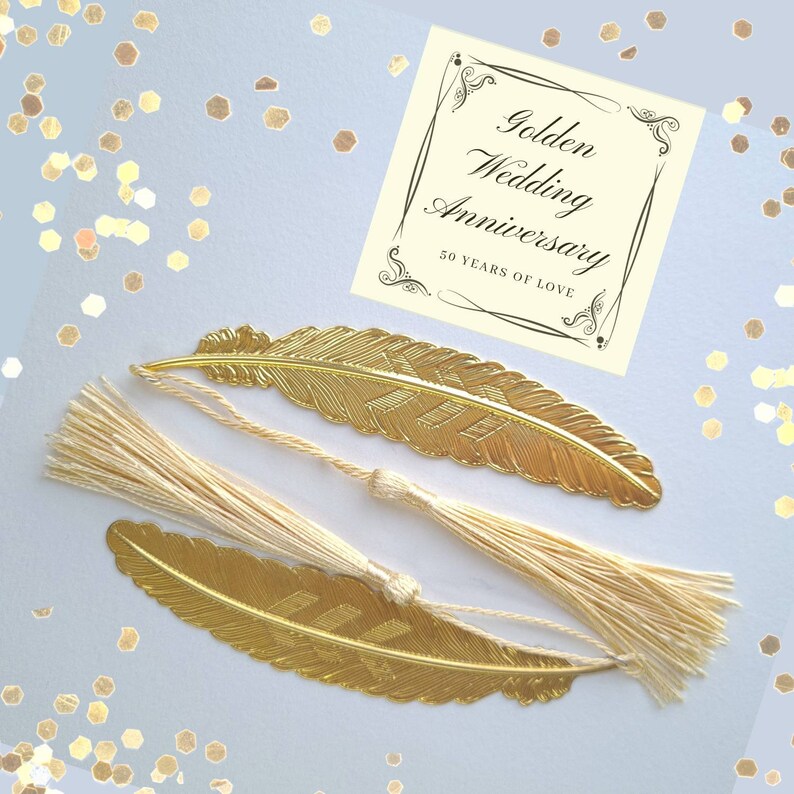 Set Of 2 Gold Bookmarks,