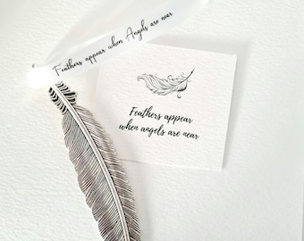 Adorno conmemorativo Pluma de Ángel, Regalo de recuerdo, Regalo de condolencia