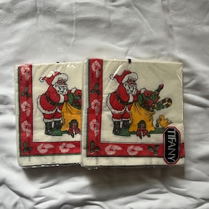 vintage kitsch Santa table paper napkins x 2 packs of 20