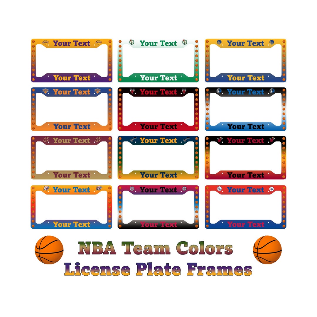 Custom NBA Team License Plate Frame Personalized Basketball Design With