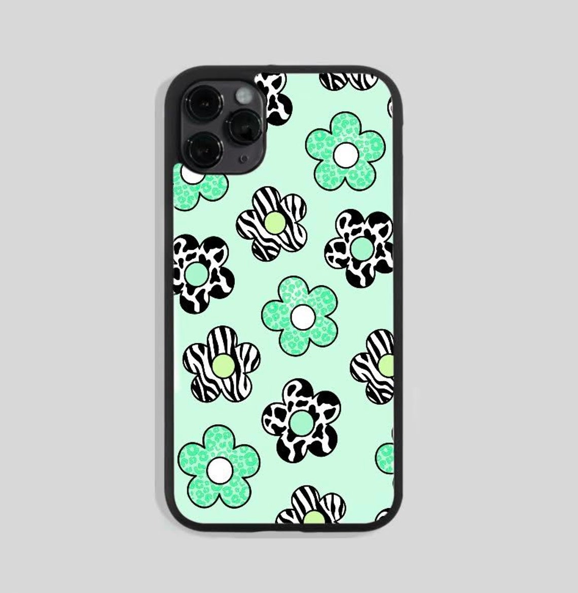 Y2k patterned flowers phone case phone case for iPhone Etsy