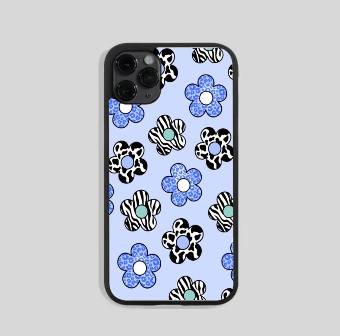 Y2k patterned flowers phone case phone case for iPhone Etsy