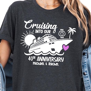 Personalized Anniversary Cruise Shirts, Couple Cruise Shirt, Custom Wedding Anniversary Cruise Shirt, Custom Years Anniversary Cruise Shirt