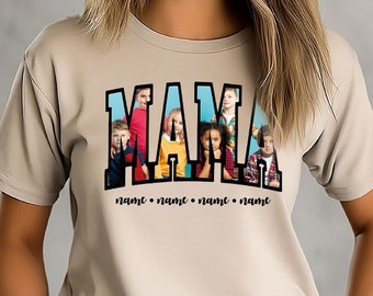 Personalized Mom Gifts, Mothers Day Gift, Mama Shirt, Customized Mama Vneck Shirt, Mothers Day Shirt, Mommy Gifts, Gift from Daughter