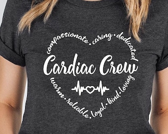 Cardiac Nurse Shirt, Cardiology Gifts, Cardiac Sonographer Outfit, Doctor Shirt, Appreciation Gifts, Gift for Coworker, Heart Graphic Tees