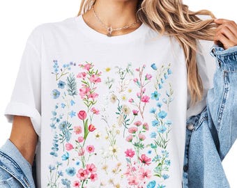Trans Pride Wildflower Shirt, Subtle Trans Pride Shirt, Floral LGBTQ Shirt, Trans Flag Shirt, Pride Shirt, Feminist Shirt, Transgender Shirt
