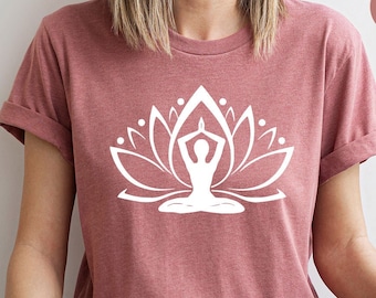 Yoga Gifts, Flower Shirt, Yoga Shirt, Positive Shirt, Meditation T-Shirt, Spiritual Shirt, Yoga Outfit, Women Shirt, Gift for Her