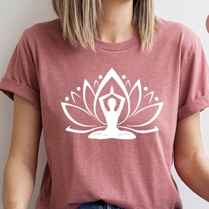 Yoga Gifts, Flower Shirt, Yoga Shirt, Positive Shirt, Meditation T-Shirt, Spiritual Shirt, Yoga Outfit, Women Shirt, Gift for Her