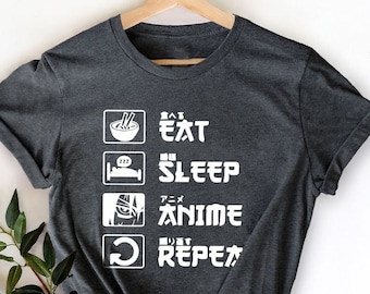 Anime TShirt, Anime T Shirt, Korean Drama Shirt, Japanese Manga Shirt, Eat Sleep Anime Repeat, Otaku TShirt, Anime Lover Gift