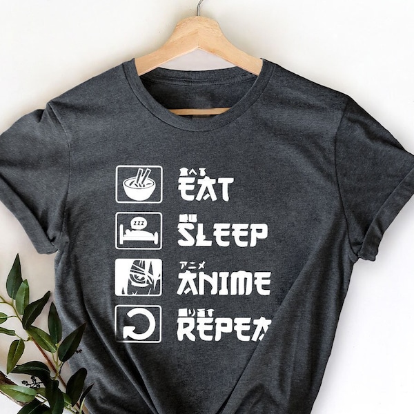 Anime TShirt, Anime T Shirt, Korean Drama Shirt, Japanese Manga Shirt, Eat Sleep Anime Repeat, Otaku TShirt, Anime Lover Gift