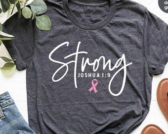 Breast Cancer Survivor Tee, Faith Shirt, Breast Cancer Shirt, Christian Apparel, Breast Cancer Awareness T-Shirt, Jesus Shirt, Cancer Gift
