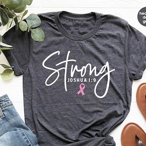 Breast Cancer Survivor Tee, Faith Shirt, Breast Cancer Shirt, Christian Apparel, Breast Cancer Awareness T-Shirt, Jesus Shirt, Cancer Gift