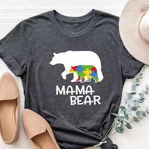 Autism Mama Bear Shirt, Autism Awarenes Tee, Autism Mom TShirt, Autism Mom Gift, Special Ed Mom, Autism Mother Shirt, Autism Teacher Tee