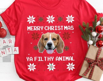 Custom Dog Shirts, Personalized Christmas Sweatshirt, Christmas Custom Pets Tees, Xmas Family Shirts, Xmas Dog Dad Gifts, Cute Xmas Dogs