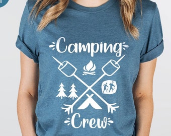 Camping Crew Shirt, Camping TShirt, Camping Gifts, Adventure Shirt, Hiking Shirt