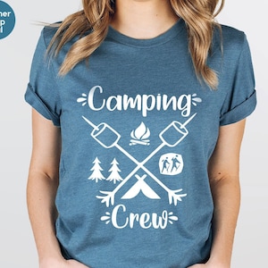 Camping Crew Shirt, Camping TShirt, Camping Gifts, Adventure Shirt, Hiking Shirt