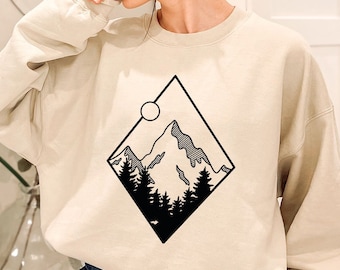Nature Crewneck Sweatshirt, Boyfriend Gifts, Camping Clothing, Adventure Graphic Tees, Vacation Shirt, Gifts for Dad, Gifts for Him