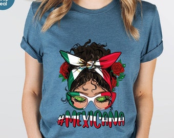 Mexican Shirt, Mexican Gifts, Cinco De Mayo Outfit, Mama Fiesta Shirts, Mexicana Crewneck Sweatshirt, Mexicao Graphic Tees, Gift for Her