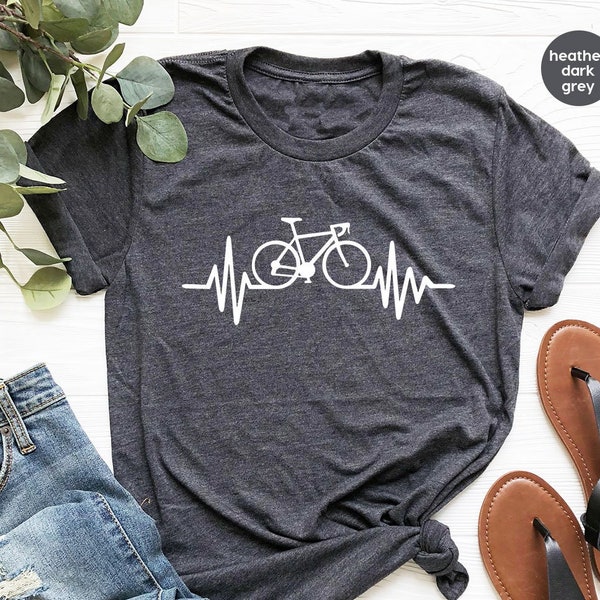 Bicycle T-Shirt, Gift for Him, Bicycle Graphic Tees, Cool Biking Shirt, Birthday Gifts for Her, Cycling Clothing, Mountain Bike Outfit