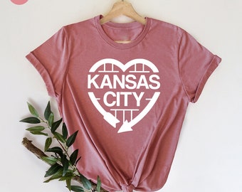 Kansas City Chiefs Heart T-shirt Gift For Kansas City Chiefs Fan KC Chiefs Logo Sweatshirt Chiefs Unisex T-shirt