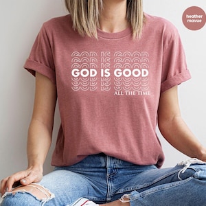 Chemise chrétienne, chemise Dieu est bon, chemise religieuse, t-shirt hymne, chemise Jésus-Christ, cadeau Dieu amour, t-shirt spirituel