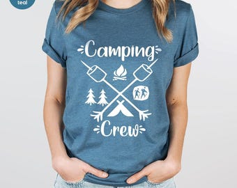 Camping Crew Shirt, Camping TShirt, Camping Gifts, Adventure Shirt, Hiking Shirt