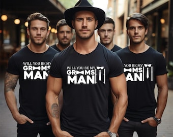 Custom Bachelor Party Shirt, Groom Shirt, Best Man, Grooms Man, Personalized Wedding Party Shirt, Groomsmen Proposal Gift, Groom Gift Tee