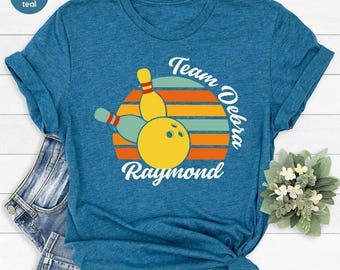 Personalized Bowling Tee, Custom Team Name Shirts, Matching Bowling Team Shirts,Bowlingl Season Shirts, Custom Bowling Team Name Tshirt