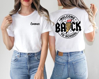 Custom Teacher Shirts, Back to School Teacher T Shirt, First Day of School Teacher T-Shirt, Gift For Teacher, Personalized School Tshirt