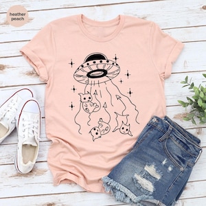 Funny Cat Shirt, Cat T Shirt, Cat T-Shirt, Catduction TShirt, Cat Are Aliens Tee, Funny Cat T Shirts, Cat Lovers Shirt, Cat Owner Gift image 1