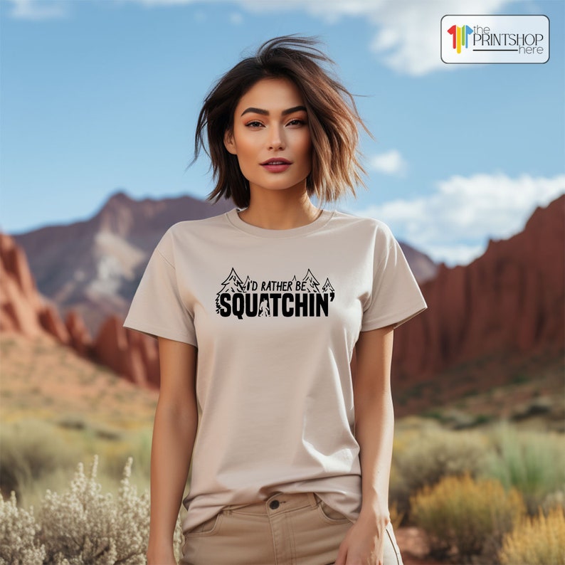 Funny Bigfoot Shirt, Bigfoot TShirt, Sasquath Shirts, Rather Be Squathin Shirt, Bigfoot Search Team, Bigfoot Shirt, Sasquatch TShirt image 3