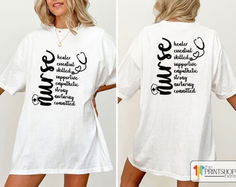 Chemise d'infirmière, chemise d'infirmière personnalisée, cadeau pour infirmière, cadeaux chemise d'infirmière, cadeau diplômé en soins infirmiers, cadeaux personnalisés, chemises d'infirmières, école d'infirmières