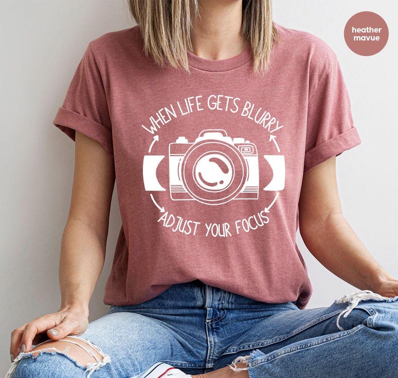 Funny Photographer Shirt, Camera TShirt, Photograph Lover T Shirt, Photography Shirts, Camera Tee, Camera Lovers T-Shirt, Photographer Gift image 3