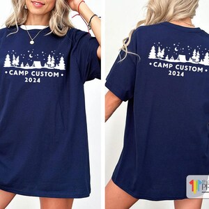 Customized Camp Shirts, Personalized Gifts, Matching Camping Shirts, Family Vacation TShirts, Custom Camper Outfits, Adventure Clothing image 4