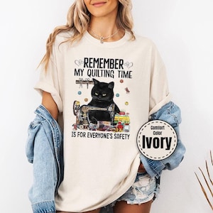 Comfort Colors® Sewing Cat Shirt, Funny Sewing Sweatshirt, Fabric  T-Shirt, Sewing Humor Tee, Sewist Gift, Quilter's Laugh Sweater