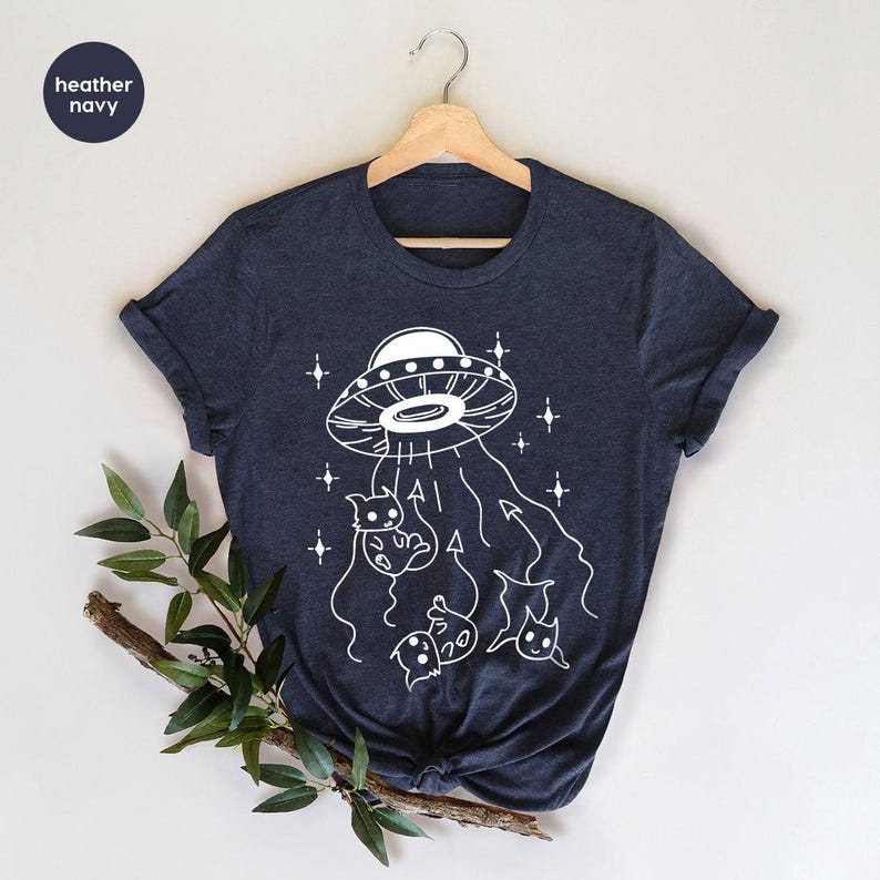 Funny Cat Shirt, Cat T Shirt, Cat T-Shirt, Catduction TShirt, Cat Are Aliens Tee, Funny Cat T Shirts, Cat Lovers Shirt, Cat Owner Gift image 4
