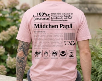 Comfort Colors® Funny Girl Dad Shirt, German Dad Tee, Mädchen Papa Shirt, Father Daughter Tee, Vintage Dad Shirt, Humorous German Dad Gift