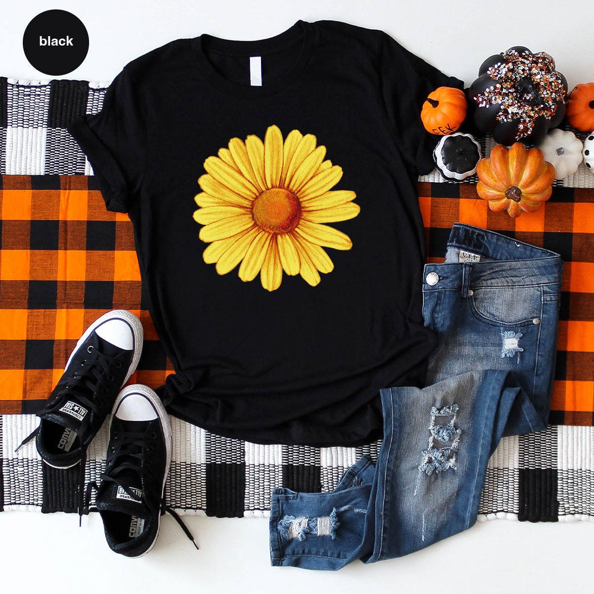 Naptime 半袖SHIRTS-YELLOW Yellow tank top blouse with flower pattern