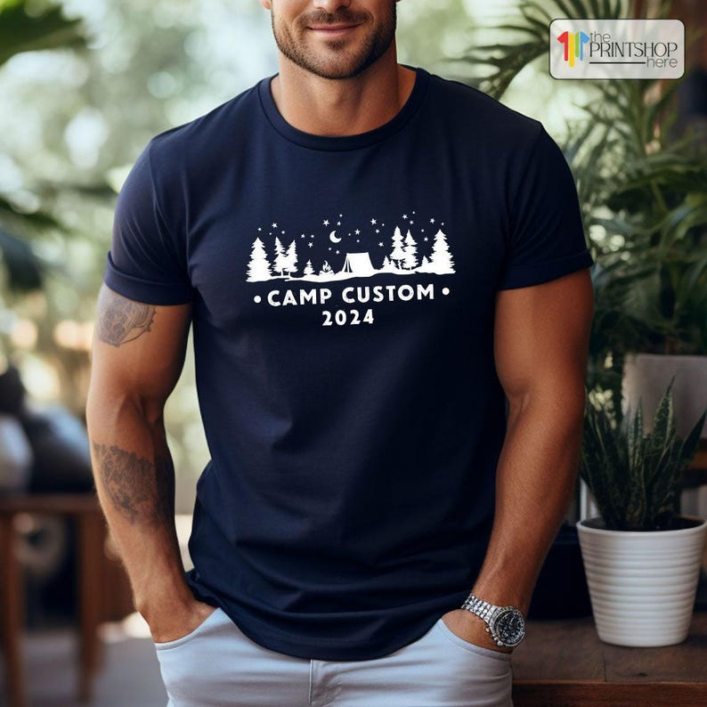 Customized Camp Shirts, Personalized Gifts, Matching Camping Shirts, Family Vacation TShirts, Custom Camper Outfits, Adventure Clothing image 8