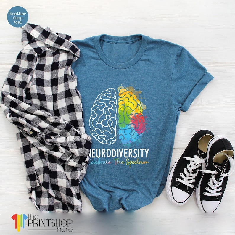 Autism Awareness Shirt, Autism Support Shirt, Neurodiversity T-Shirt, Neurodiversity Celebrate the Spectrum T Shirt, Autism Gifts afbeelding 1