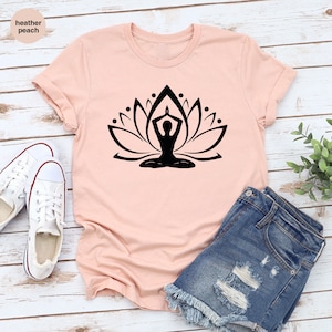 Yoga Gifts, Flower Shirt, Yoga Shirt, Positive Shirt, Meditation T-Shirt, Spiritual Shirt, Yoga Outfit, Women Shirt, Gift for Her image 5