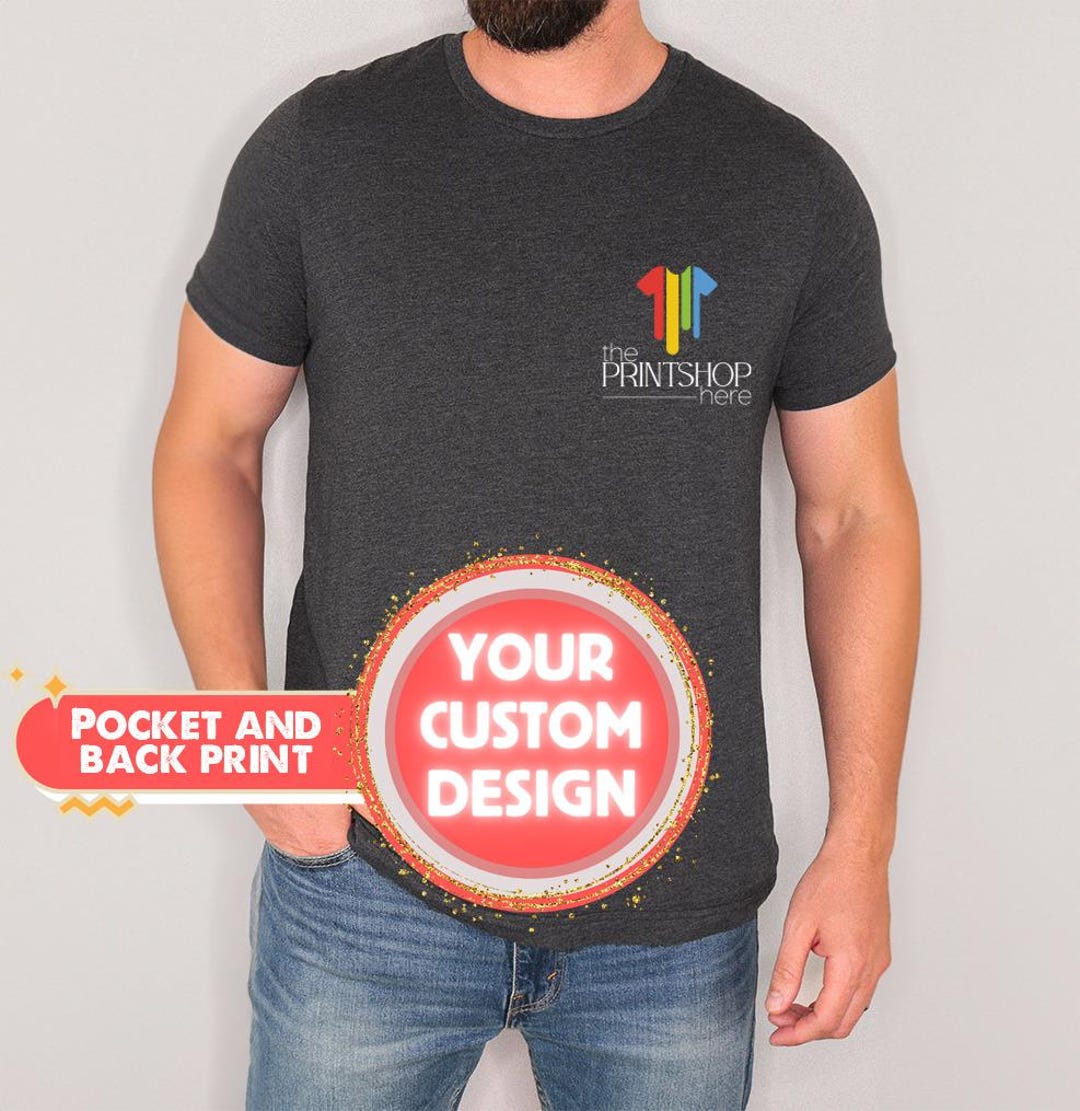 Bulk Personalized T-shirt, Wholesale Business Logo Shirt, Customized Company  Logo Gifts, Double Sided Logo Design, Brand Logo Vneck Tshirt - Etsy