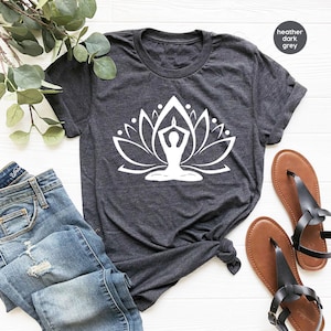 Yoga Gifts, Flower Shirt, Yoga Shirt, Positive Shirt, Meditation T-Shirt, Spiritual Shirt, Yoga Outfit, Women Shirt, Gift for Her image 4